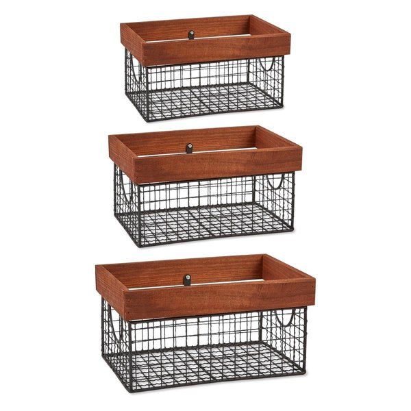 Made4Mansions Asst Bronze Farmhouse Basket - Set of 3 MA2568202